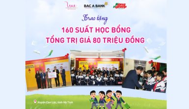 Trao tặng học bổng tổng trị giá 80 triệu đồng cho các em học sinh huyện Can Lộc, tỉnh Hà Tĩnh